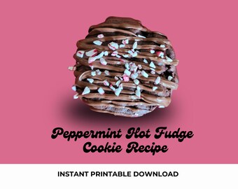 Ricetta dei biscotti al cioccolato caldo alla menta piperita: biscotti gourmet al cioccolato per le feste (download digitale)
