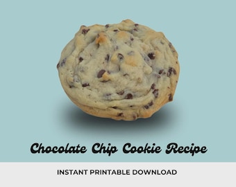 Ricetta classica per biscotti con gocce di cioccolato: morbidi e cremosi come quelli di una pasticceria gourmet (download digitale)