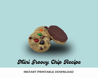 Ricetta dei mini biscotti al cioccolato colorati gourmet (download digitale)