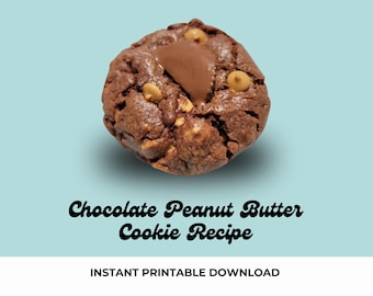 Ricetta dei biscotti al cioccolato e burro d'arachidi: biscotti gourmet morbidi e fondenti (download digitale)