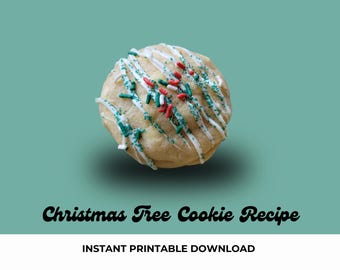 Ricetta dei biscotti a forma di albero di Natale: biscotti gourmet ripieni per le feste (download digitale)