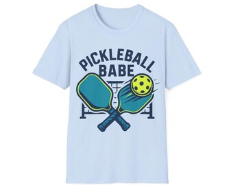 Pickleball Babe T-Shirt, Sporty Tee, Fun Apparel for Athletes, Game Day Shirt, Gift for Pickleball Players, Unisex Softstyle T-Shirt
