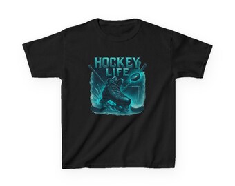Kids Hockey Life Tee - Perfect for Young Hockey Fans, Youth Sports Shirt, Birthday Gift, Ice Hockey Apparel, Fun Everyday Wear