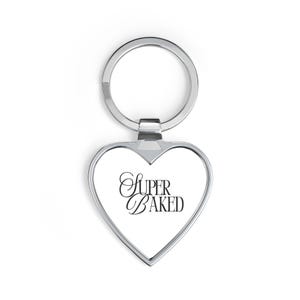 Llavero Corazón Súper Horneado / Tema de Repostería, Tipografía de Escritura