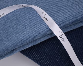 Tissu velours côtelé extensible 12 mètres par demi-mètre, coton élasthanne aspect denim délavé pour vestes, pantalons et décoration d'intérieur