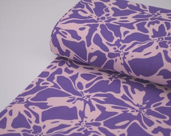 Tissu en mousseline naturelle 100 % double gaze de coton doux, gaze de coton froissé à fleurs de glycine, motifs floraux, emmaillotage pour bébé, vêtements, PAR DEMI-MARDE