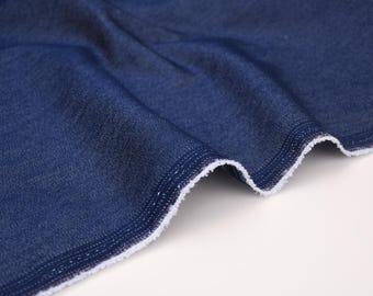 Tissu denim extensible bleu électrique, léger 6,5 oz, tissu denim, denim teint, denim coloré, denim bleu, denim spandex, par demi-yard