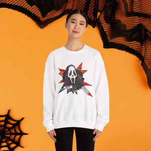 Ghostface Sweatshirt: Screme Movie, 90er Jahre Slasher Halloween Crewneck