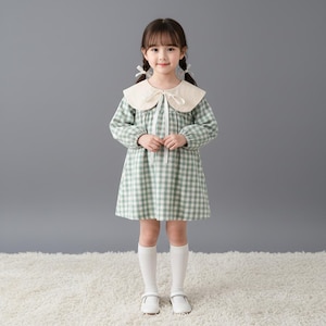 Girls Green Gingham Dress - Etsy