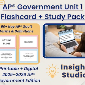 AP 政府フラッシュカード | 2025-2026 試験対策（印刷版 + デジタル版）
