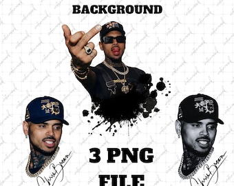 Chris Brown  PNG File (Digital Download)