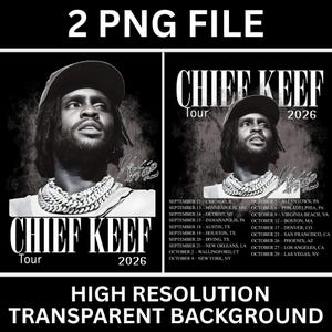 Imagen PNG de la gira de Chief Keef 2026 (descarga digital)