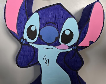 Handmade Stitch Piñata: Lilo and Stitch pinata, blue, centerpieces