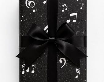 Midnight Melody - Music Note Wrapping Paper