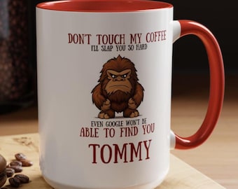 Personalized Sasquatch Mugs, Personalized Bigfoot Mug, Personalized Bigfoot Coffee Mug, Funny Bigfoot Mugs, Bigfoot Coffee Mug