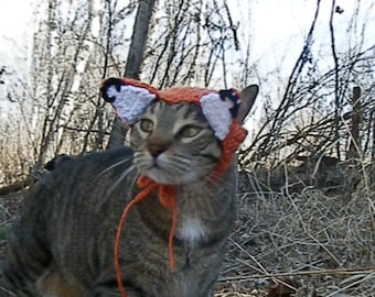 Fox Cat Hat, MADE TO ORDER Crochet Costume Pet Halloween Instagram