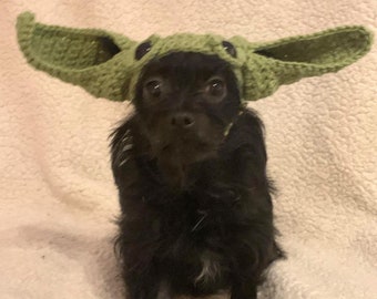 Baby Yoda Pet Hat, MADE TO ORDER Grogu Star Wars Crochet Costume Halloween Custom Made Pet