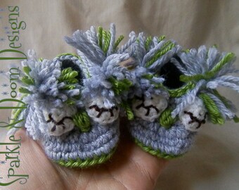 Owl Booties, Newborn to 36 months, MADE TO ORDER crochet baby shoes booties