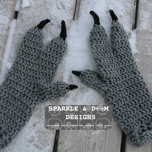 Dino Mitts, MADE TO ORDER crochet dinosaur clawed gloves handmade adult child toddler sizes