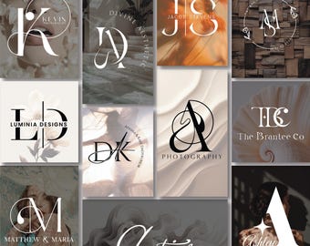 Diseño de logotipo personalizado / Logotipo inicial minimalista de lujo / Logotipo con monograma personalizado / Diseño de logotipo personalizado, logotipo artístico para su negocio / Logotipo