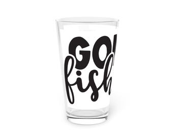 Go Fish Script Pint Glas | Angeln thematisiertes Bierglas