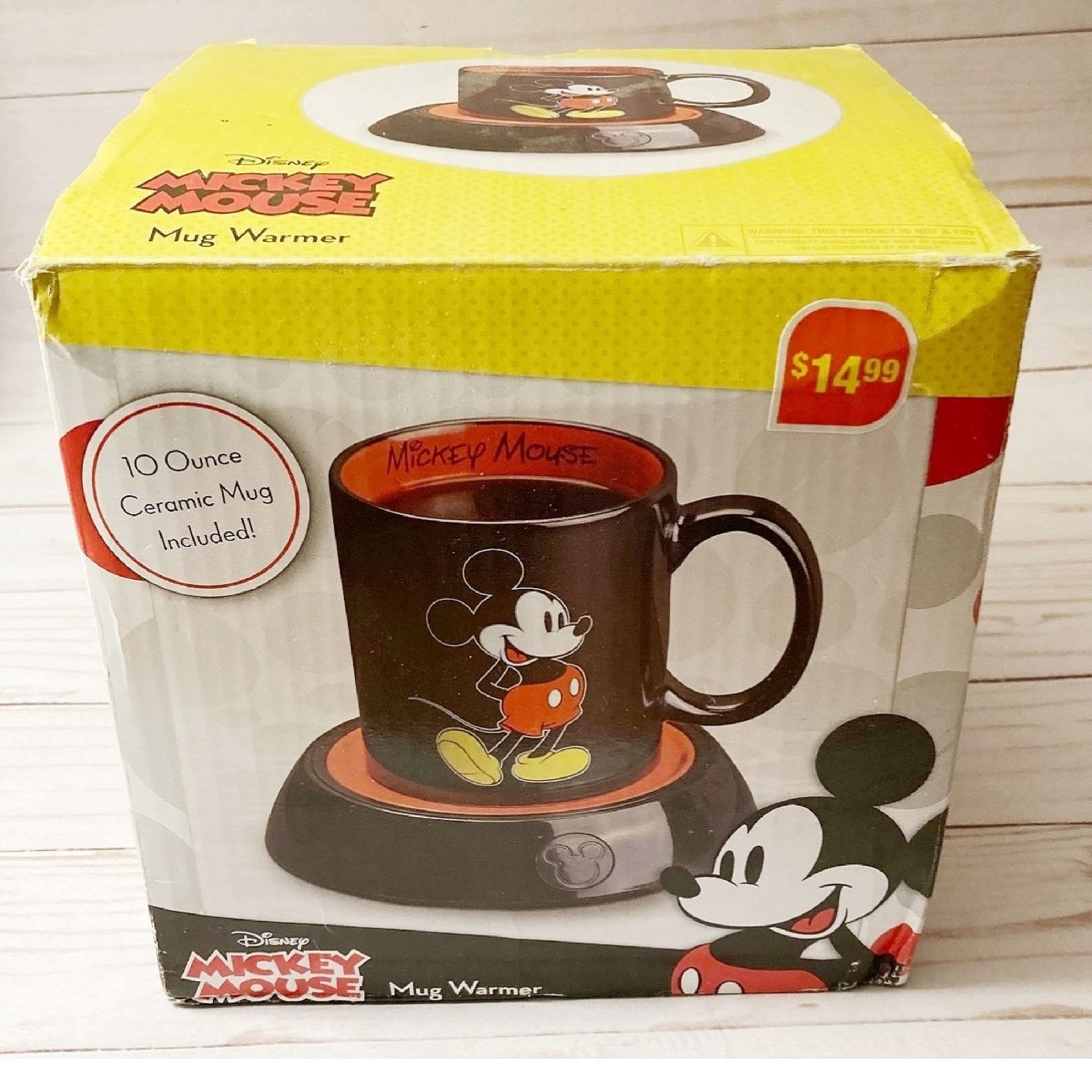 Disney Mickey Mouse Mug Warmer 10 ounce: Beverage Warmers:  Coffee Cups & Mugs