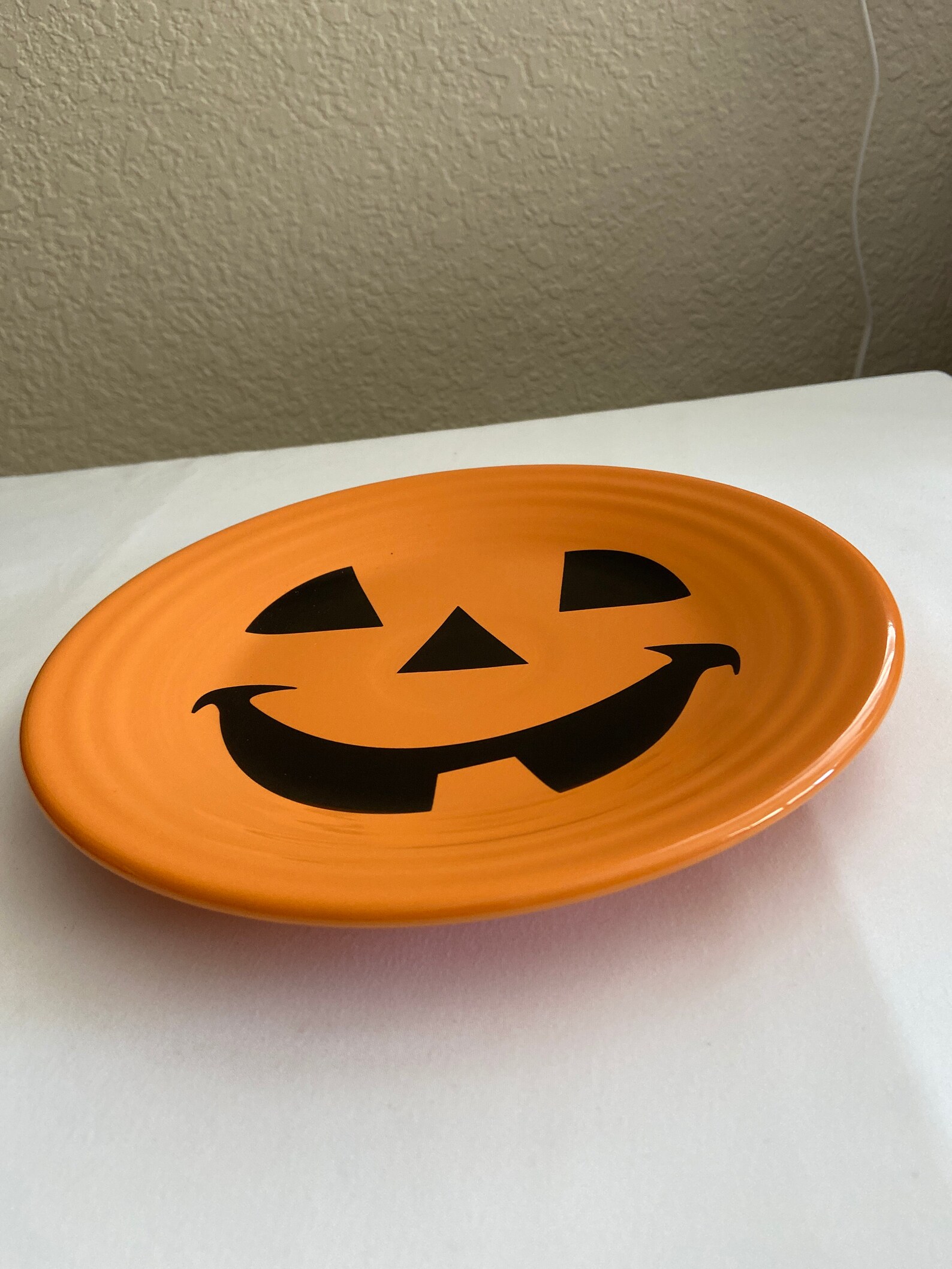 Fiesta Luncheon Pumpkin Plate Orange Fiesta Ware Halloween Etsy