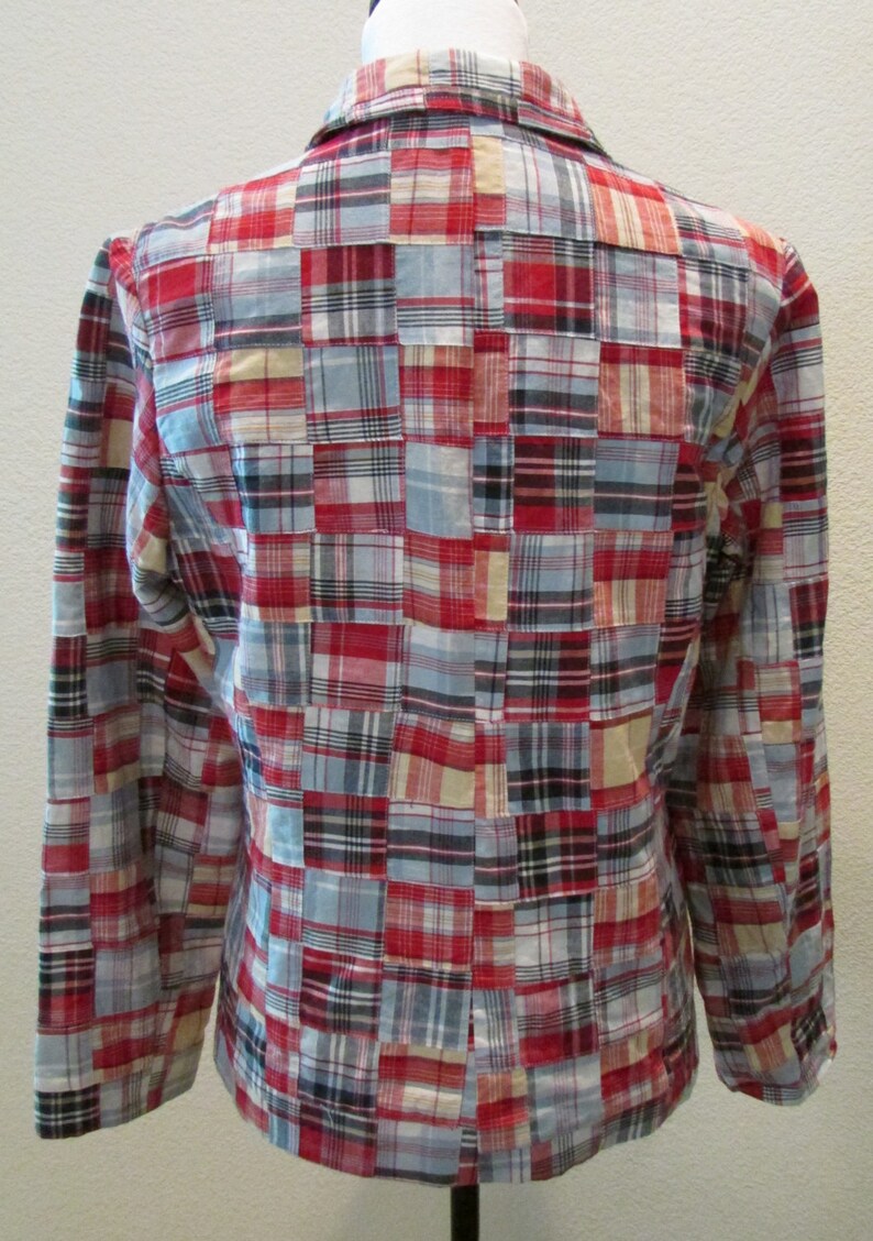 madras patchwork blazer