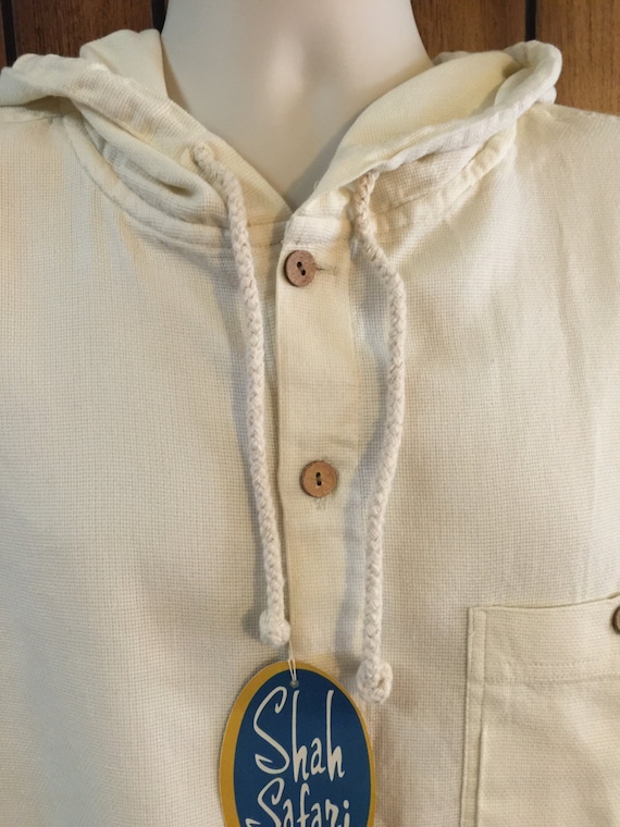 Shah Safari Men/'s Hooded Long Sleeved Shirt Cotton Hoodie