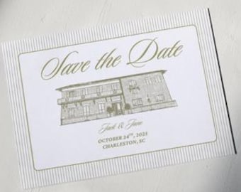 Green & Ivory Save The Date