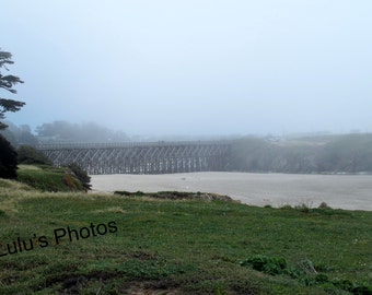 Personalized Card, Prints, Pudding Creek Bridge, Landscape Photography