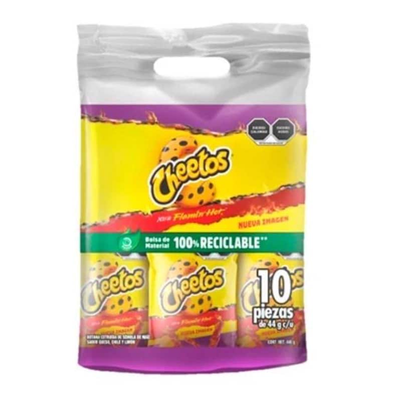 Cheetos XTRA Flamin' Hot Sabritas Mexican Chips (10 BAG BOX) 44 Grams ...
