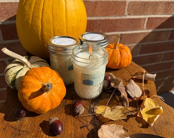 Bougie en pot recyclée - Récolte d'automne