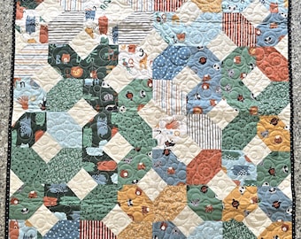 Edredón para bebé Sweet Safari — 44 x 35 pulgadas