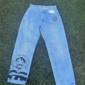 コミック・アニメ ONE PIECE keep on your jeans spirits One Piece Anime Jeans - Etsy