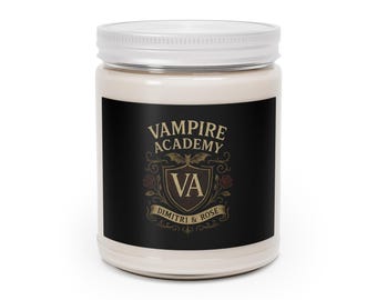 Vampire Academy bokinspirerat ljus | Sojavaxljus | Gåva för bokälskare | Litterärt ljus | Mysigt läsljus