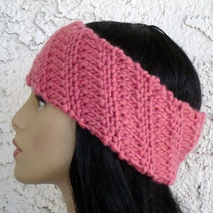 Knitting Pattern Ear Warmer 2 Designs one with Flower E1002 image 9