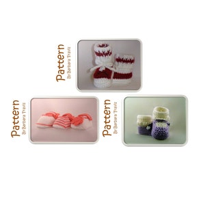 Crochet Pattern Collection Tennis Shoe Bootie Mary Jane Bootie Baby Slipper Bootie SAVE 3.98 with this collection