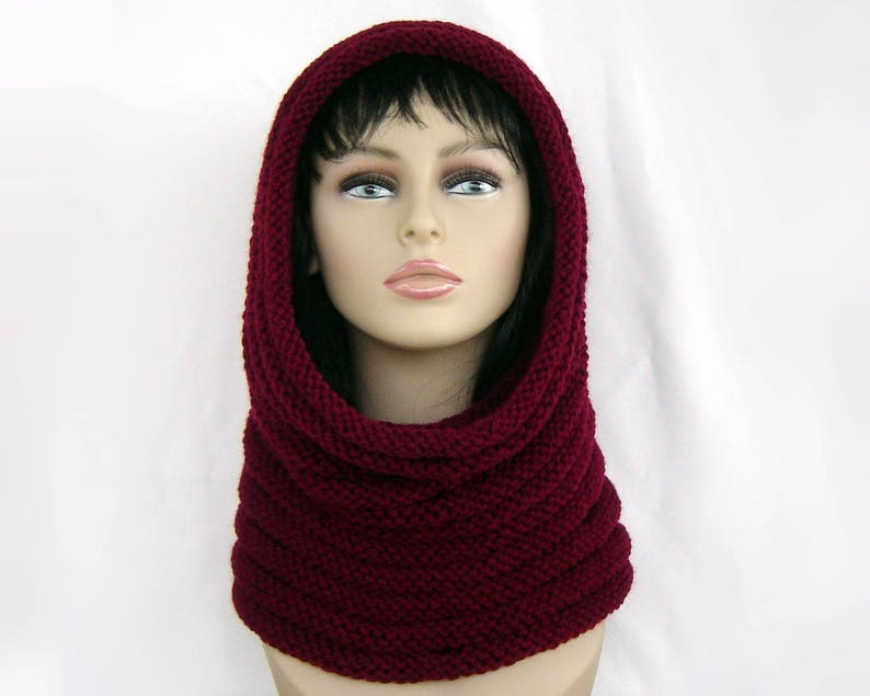 Knitting Pattern Snood Hood Beehive Design H1001 Eternity image 8