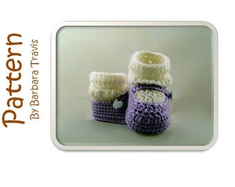 Häkelanleitung Mary Jane Baby Bootie 3 Größen