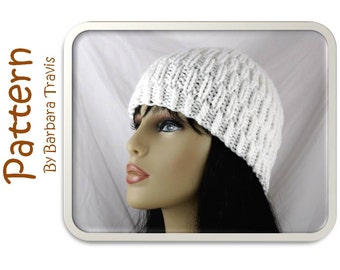 Strickanleitung Tucked Rib Beanie Damen- und Herrengrößen