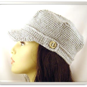 Crochet Pattern Pinwheel Newsboy Cap H1009 Engineer Hat image 6