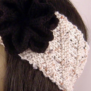 Knitting Pattern Ear Warmer 2 Designs one with Flower E1002 image 8