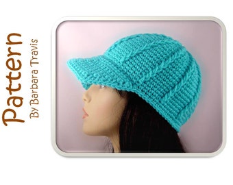 Crochet Pattern Chunky Ribbed Baseball Cap H1007