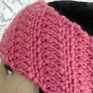 Knitting Pattern Ear Warmer 2 Designs one with Flower E1002 image 10