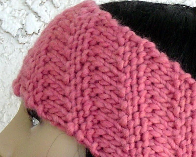 Knitting Pattern Ear Warmer 2 Designs one with Flower E1002 image 10