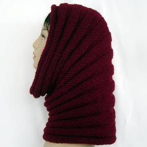 Knitting Pattern Snood Hood Beehive Design H1001 Eternity image 6