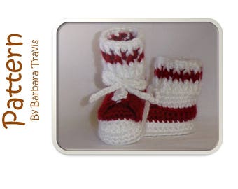 Häkelanleitung für Tennisschuh Baby Bootie PDF 3 Größen