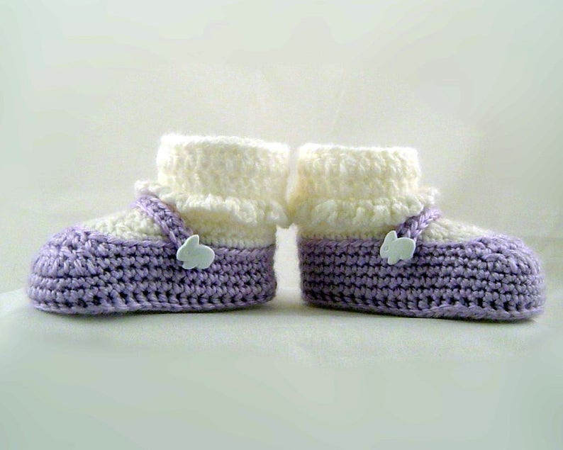 Crochet Pattern Mary Jane Baby Bootie 3 Sizes Etsy