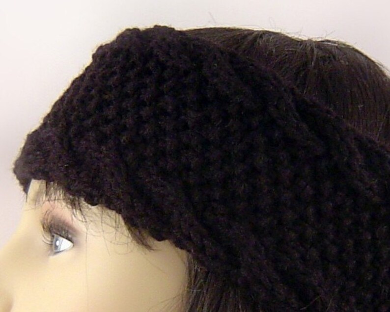 Knitting Pattern Ear Warmer 2 Designs one with Flower E1001 image 3